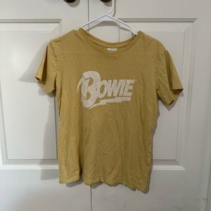 Yellow David Bowie Graphic Shirt Size XS